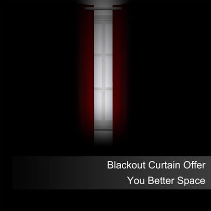 Blackout Curtains 66 x 72 Inch Long Red Curtains Set of 2 Panels Room Darkening - Image 3