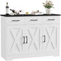 HOSTACK Modern Farmhouse Buffet Sideboard Cabinet, Barn Doors Storage Cabinet by HOSTACK