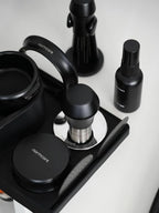 Normcore 58.5mm Coffee Tamper V4.1 Mini, Spring-Loaded with Click Feedback, Self-Leveling Stainless Steel Flat Baffle, Compatible with 58mm Espresso Machines Portafilter, Black