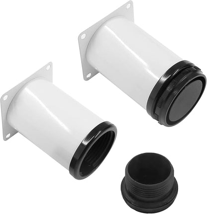 Set of 4 Stainless Steel Furniture Legs 3 Inch, Adjustable Round Cabinet Legs - Image 5