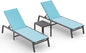 Ciokea Aluminum Foldable Lounge Chairs Set of 2 by CIOKEA