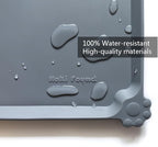 Hoki Found L Silicone Pet Food Mats - Non Slip Pet Dog Cat Bowl Mats - Gray