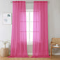 Hot Pink Sheer Curtains 108 Inches Long 2 Panels by OVZME