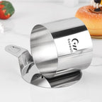 Guowall 1 Pack Seamless Cake Ring Mold Stainless Steel Round Mousse Mould for Baking (Includes 1 Ring, 1 Pusher and 1 Lifter)