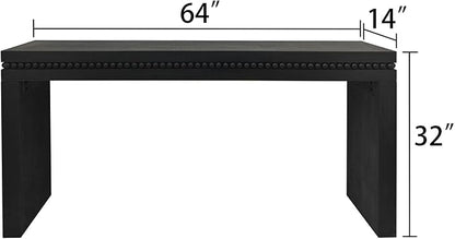 64" Console Table for Living Room, Long Sofa Table Behind Couch - Image 2