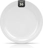 Stoneware Narrow Rim Commercial Grade Dinnerware, Bright White, Plate 8.25, Case of 36
