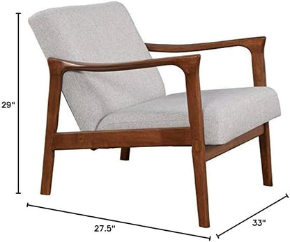 Alpine Furniture Zephyr Mid-Century Retro Accent Lounge Chair Wooden Arm - Image 3