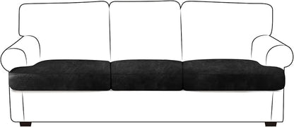 ANARACHON Leather Look Couch Cushion Covers Sofa Seat Slipcovers Sets Couches by ANARACHON