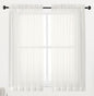 Chyhomenyc Ivory Sheer Window Curtain Panels 45 Inch, Light Filtering Solid by Chyhomenyc