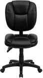 Flash Furniture Caroline Mid-Back Black LeatherSoft Multifunction Swivel by FlashFurniture