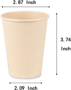 Disposable Coffee Cups Paper Cups Coffee Cups, Brown Hot Cups 120 Count 10 oz Water cups