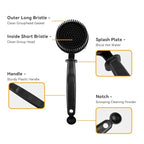 watchget Silicon Espresso Coffee Machine Cleaning Brush Professional Design for 360° Cleaning of espresso Group Head Detachable Silicon Bristles for 51mm Grouphead
