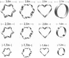 Metal Cookie Cutters Set- Heart, Star, Round, Flower - 12Pcs Cookie Cutters - Heart Star Cookie Cutter Round Small Cutter Flower Cookie Cutter for Baking