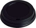 Smygoods Coffee Cup Lids, Dome Lid for 10/24 Ounce Cups, Paper cups, Black, 50 Count [No Cups Included]
