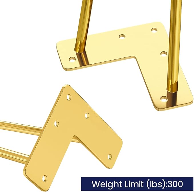 SMARTSTANDARD 16 Inch Hairpin Furniture Legs, 3/8'' Rods Metal Home DIY Projects - Image 5
