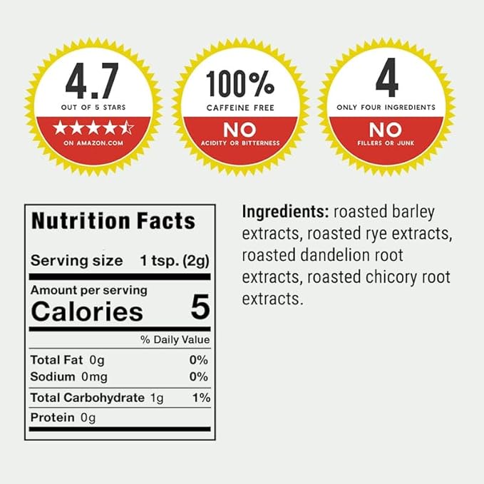 100 Cup Bag of Original Dandy Blend Instant Herbal Beverage with Dandelion, 7.05 oz. (200g) Bag