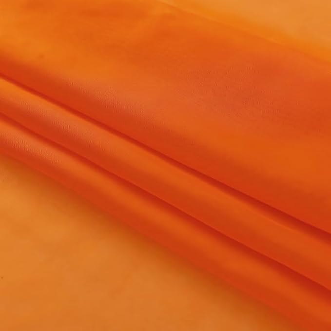 SpaceDresser Basic Rod Pocket Sheer Voile Window Curtain Panels Orange 2 Panels - Image 5