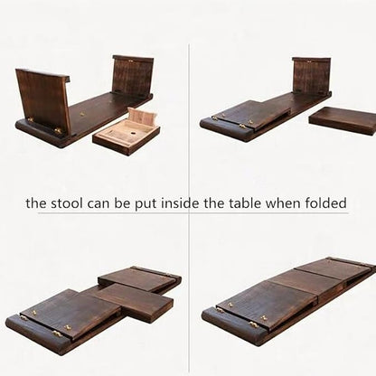 Coffee End Table Wooden Floor Table - Image 6
