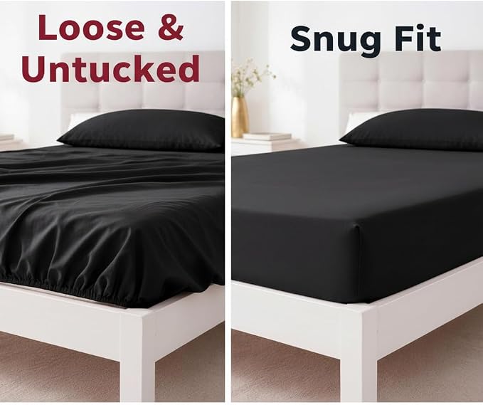 Stretchy Twin Fitted Sheet for 4 Inch Low Profile Mattress - Image 3