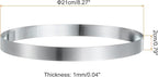 HARFINGTON Round Cake Ring 8.27 x 1 Inch Seamless Stainless Steel Pastry Mousse Dessert Ring Mirror Coating for Baking Cooking English Muffins Crumpet Making Tool