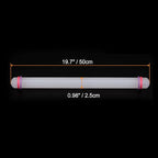 HARFINGTON Fondant Rolling Pin 20 Inch x 0.98 Inch Adjustable Guide Rings Non-Stick PP Plastic Fondant Roller Dough Roller Kitchen Decorating Tools for Cookie Pastry Pizza Clay