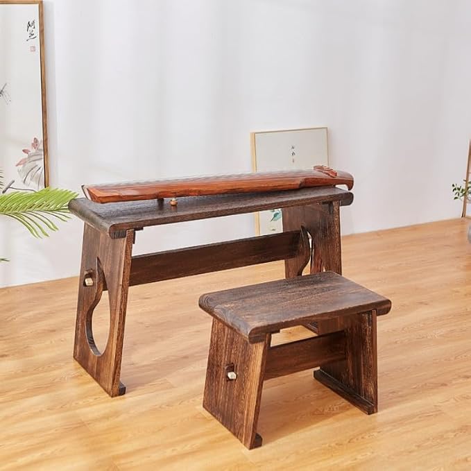 Asian Style Wooden Coffee Table Vintage Guqin Table Japanese Tea/Sofa/Table - Image 4