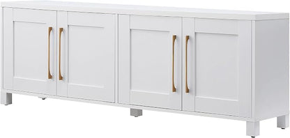 Henn&Hart Rectangular TV Stand for TV's up to 80" in White, TV Stands for the - Image 4