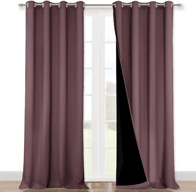 NICETOWN Full Shading Curtains 90 inches Long 2 Panels Set by NICETOWN