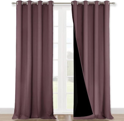 NICETOWN Full Shading Curtains 90 inches Long 2 Panels Set by NICETOWN
