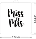 Wedding Cookie Cutter and Stencil Set Bundle Miss to Mrs Bachelorette Wedding Bridal Plaque Cookie Cutter or Stencil (Miss to Mrs)