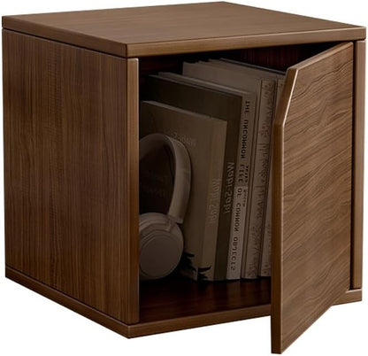 Versatile wooden storage cabinet, space-saving modular organizer by Unknown