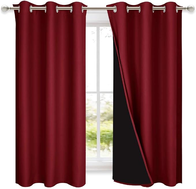 NICETOWN 100% Blackout Short Curtains by NICETOWN