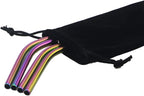 Gugrida Stainless Steel Straws 8.5" - 4 Pack - Multicolor - Eco-Friendly - Durable & Versatile - Easy to Clean - Portable Idea