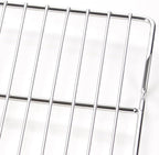 2-Pack Cooling Racks for Baking, 10x15 Inch Heavy Duty Stainless Steel Wire Baking Rack, Oven Safe Cookie Cooling Rack Set, Fits Half Sheet Pan, Dishwasher Safe & Non-Toxic