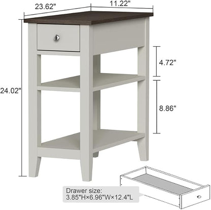 ChooChoo Side Table Living Room, Narrow End Table - Image 2