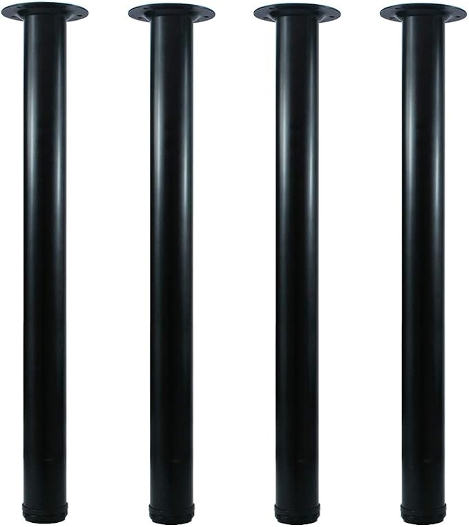 QLLY 24 inch Adjustable Metal Desk Legs, Heavy Duty Furniture Table Legs by QLLY