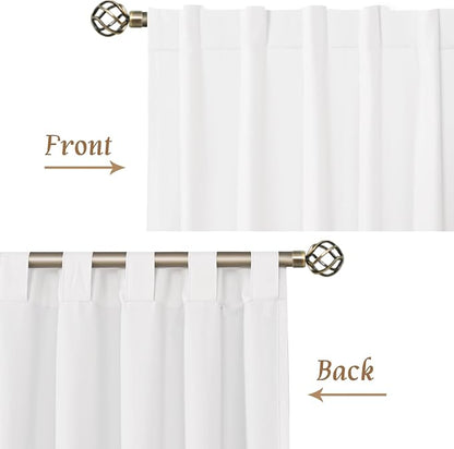40 Inch Length Short White Linen Curtains - Image 8