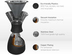 asobu Insulated Pour Over Coffee Maker (32 oz.) Double-Wall Vacuum, Stainless-Steel Filter and Take on the Go Carafe (Smoke)