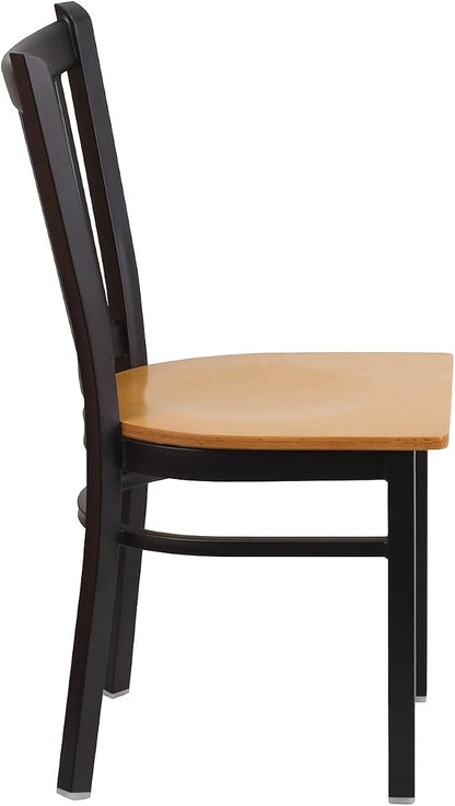 Flash Furniture 2 Pack HERCULES Series Black Vertical Back Metal Restaurant - Image 6