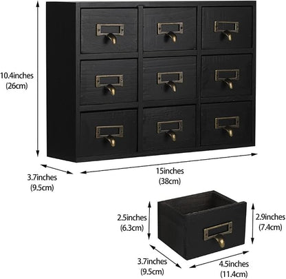 09 Drawers Apothecary Cabinet - Image 3