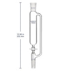 Labasics 100 ml Pressure Equalizing Addition Funnel, Borosilicate Glass Dropping Funnel 24/40 Joint with PTFE Stopcock for Laboratory
