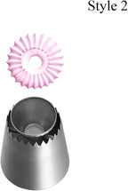 Cake Decorating Set, 2 Pieces Stainless Steel Icing Piping Nozzles Tips Kit with Reusable Piping Bag - Christmas Birthdays Anniversary Wedding Cakes Cookies Dessert Pastry DIY Making Tools