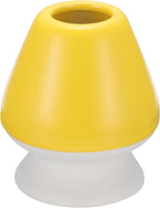 HARFINGTON Ceramic Chasen Stand 73mm Matcha Whisk Holder Teas Set Whisks Stand Traditional Matcha Tea Chasen Holder Tea Set Accessories for Tea Tasting, Yellow White