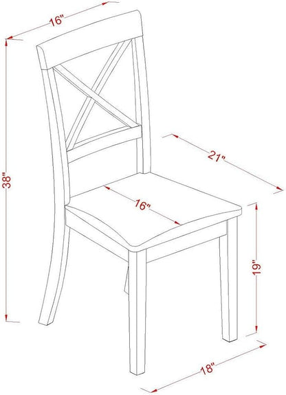 East West Furniture BOC-CAP-W Boston Dining Room Chairs - Image 2