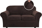 H.VERSAILTEX Real Velvet Plush 3 Piece Stretch Sofa Covers Couch Covers by HVERSAILTEX