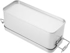 Metal Tin Box, Tinplate Metal Storage Tins Tea Container Rectangular Cookie Box With Lids For Storaging Cookies Snowflake Pastries Tea(S)