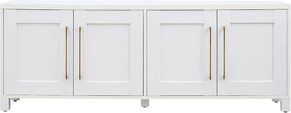 Henn&Hart Rectangular TV Stand for TV's up to 80" in White, TV Stands for the - Image 3