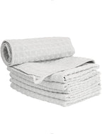 watchget Barista Micro Cloth 6 Pack, Microfiber Barista Cleaning Towels Microfiber Waffle Weave Kitchen Dish Cloth Coffee Bar Towel Coffee Machine Cleaning Cloth, Light Grey(12"x12")
