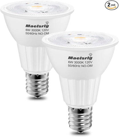 Maelsrlg E17 LED Bulb 6W, Intermediate Base Spotlight Bulb, Warm White 3000K by Maelsrlg
