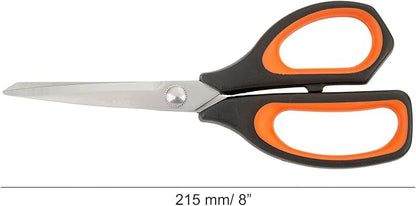 Arcos Kitchen Scissors 8 Inch Stainless Steel. Scissors for Meat Use. Polypropylene Handle and 215 mm Blade. Series Prochef. Black and Red Color